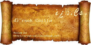 Érsek Csilla névjegykártya