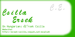 csilla ersek business card